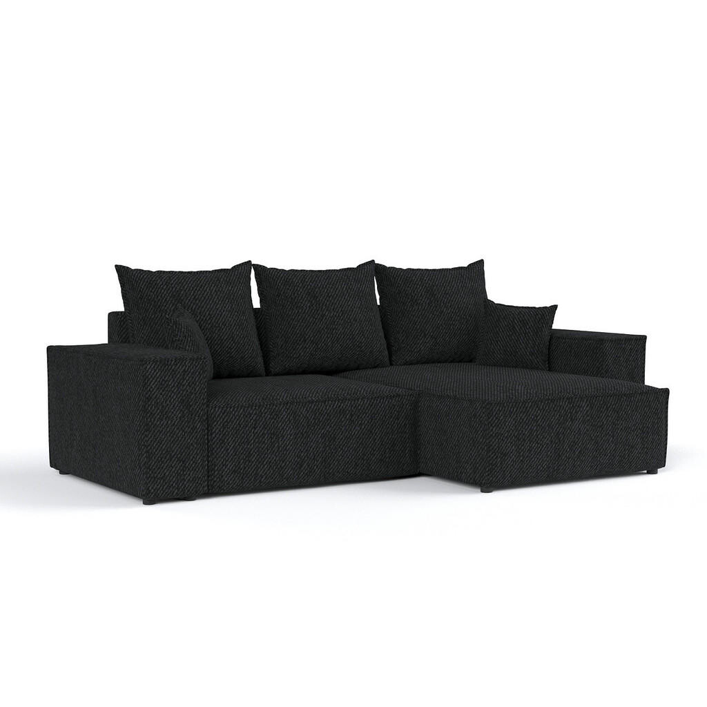 AltaBeds ROHOVÁ SEDAČKA SENSO, textil, Černá