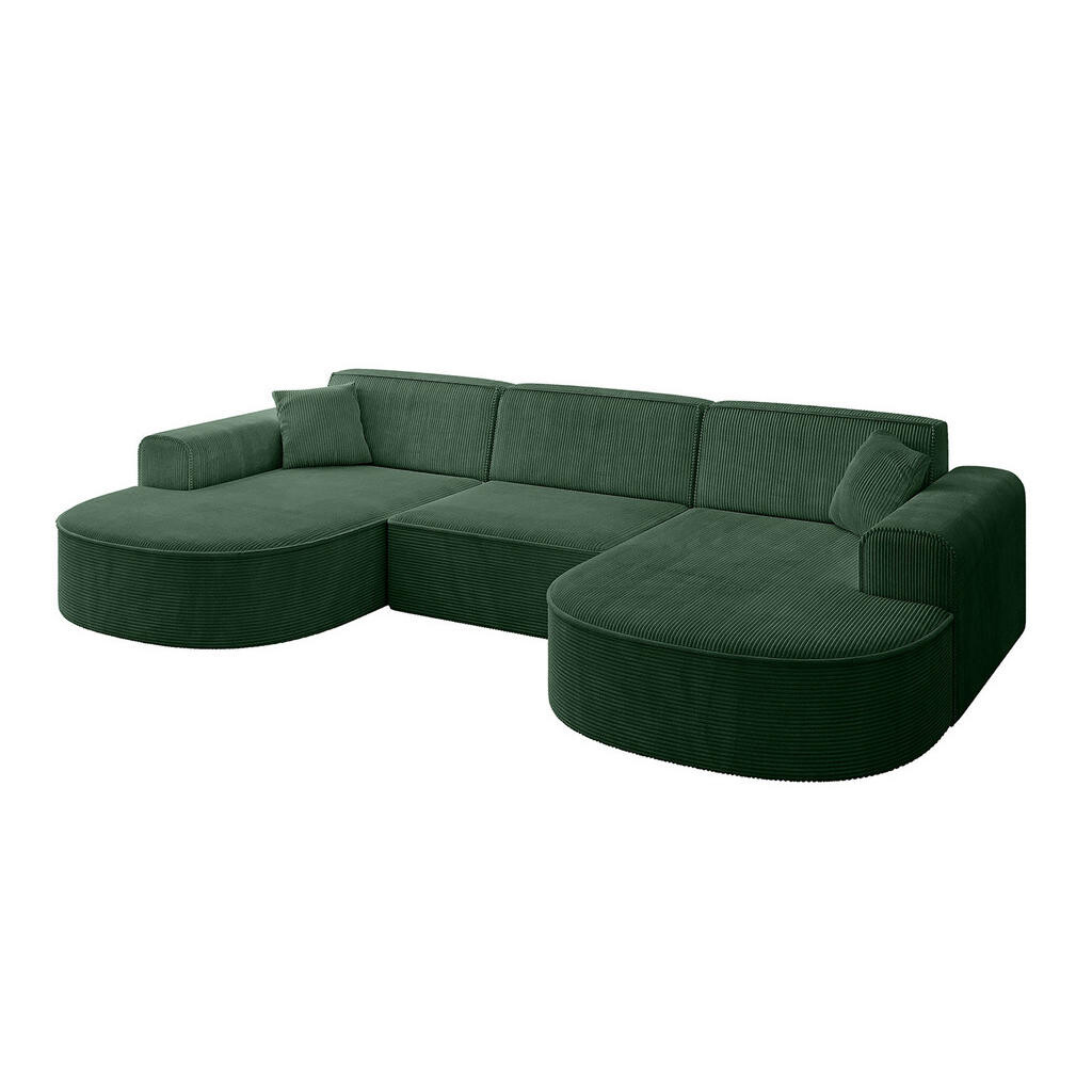 ALTDECOR SEDACÍ SOUPRAVA MARI-U1 – 303 × 171 × 79 cm, zelený manšestr