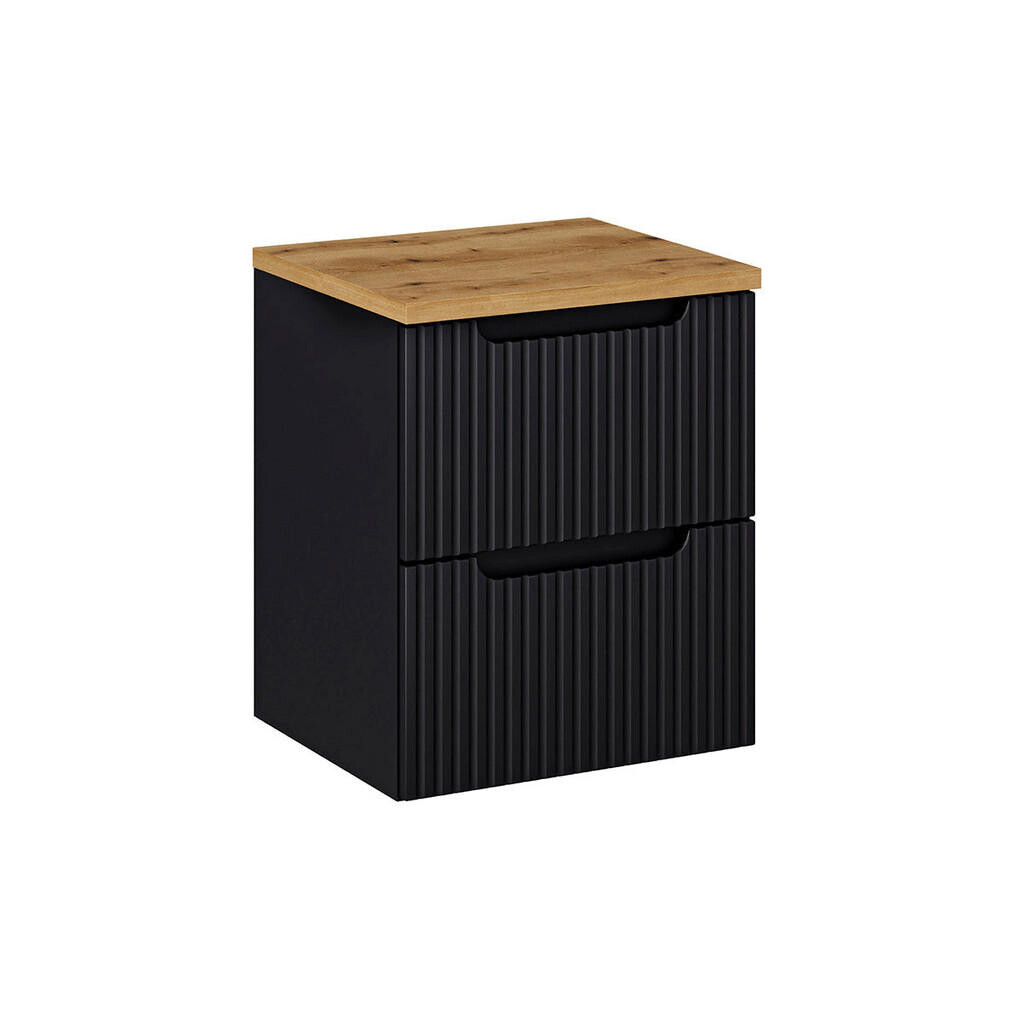 Petits-meubles SKŘÍŇKA POD UMYVADLO 50.4cm Riva Černá a dřevěná