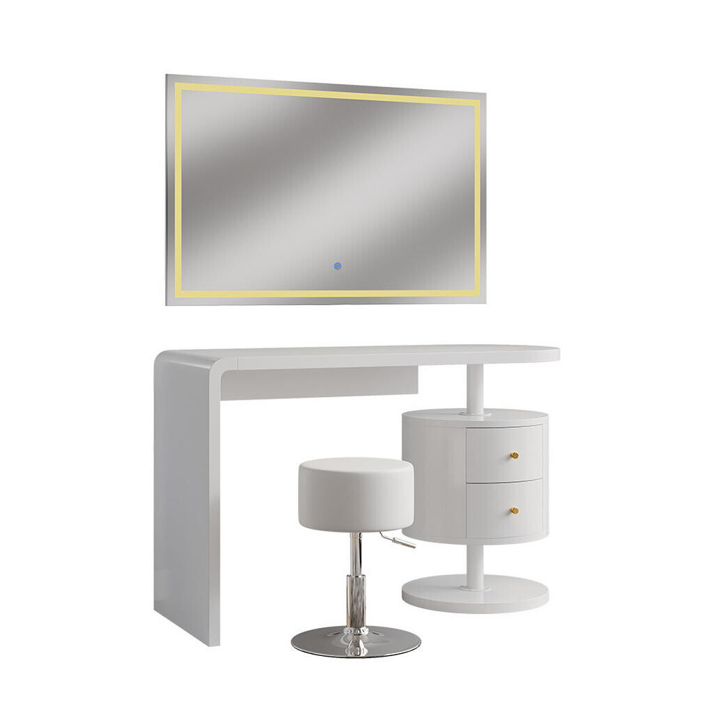 Vicco TOALETNÍ STOLEK Lara Bílá 120 cm se zrcadlem LED a stoličkou