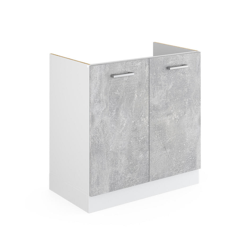 Vicco ZÁKLADNÍ JEDNOTKA PRO DŘEZ R-Line Beton 80 cm s dvířky, bez pracovní desky