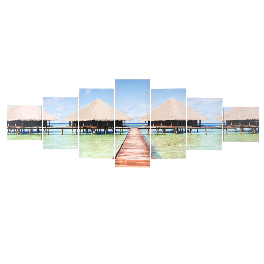 MCW PLÁTNĚNÝ OBRAZ BEACH 7-DÍLNÝ. Multicolor