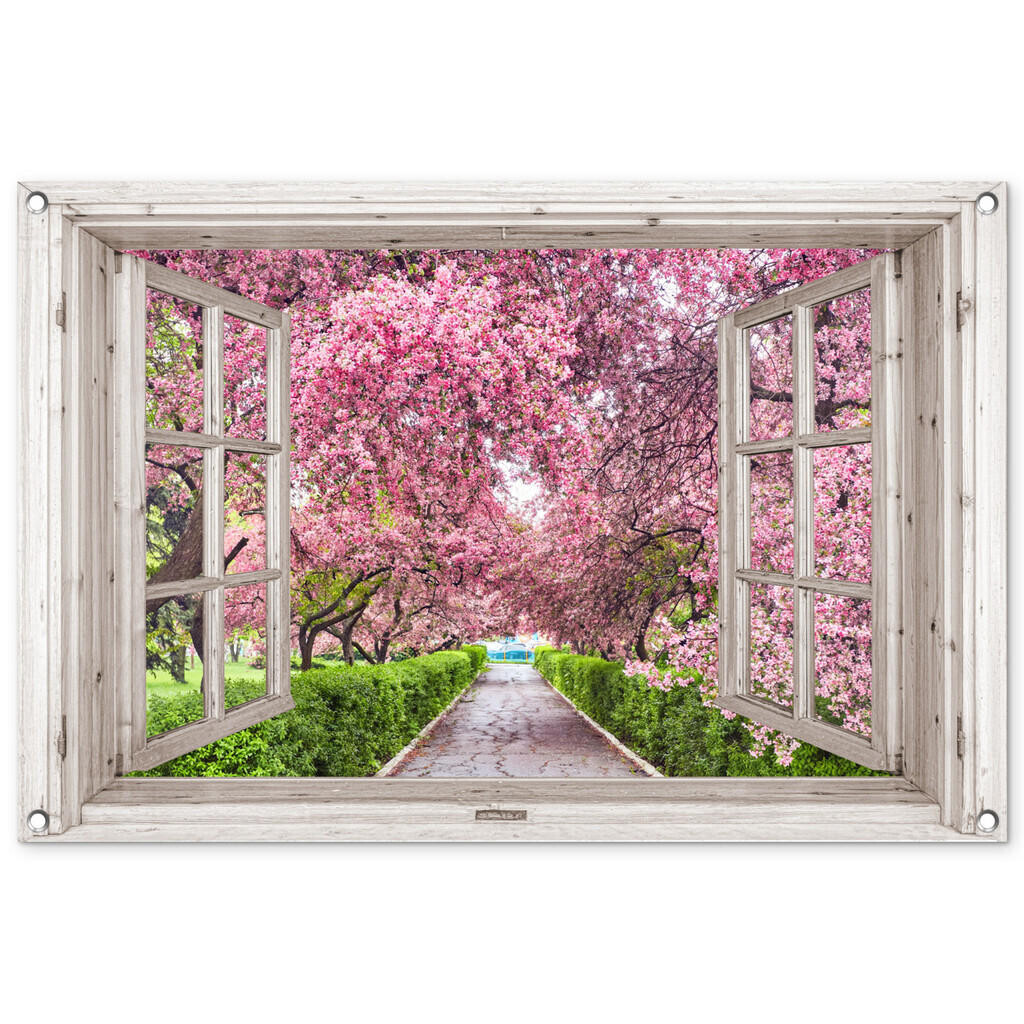 OnlyWow ZAHRADNÍ PLAKÁT Japonské - Sakura - Květ - Strom - Květní větve - Průhledné 90x60 cm