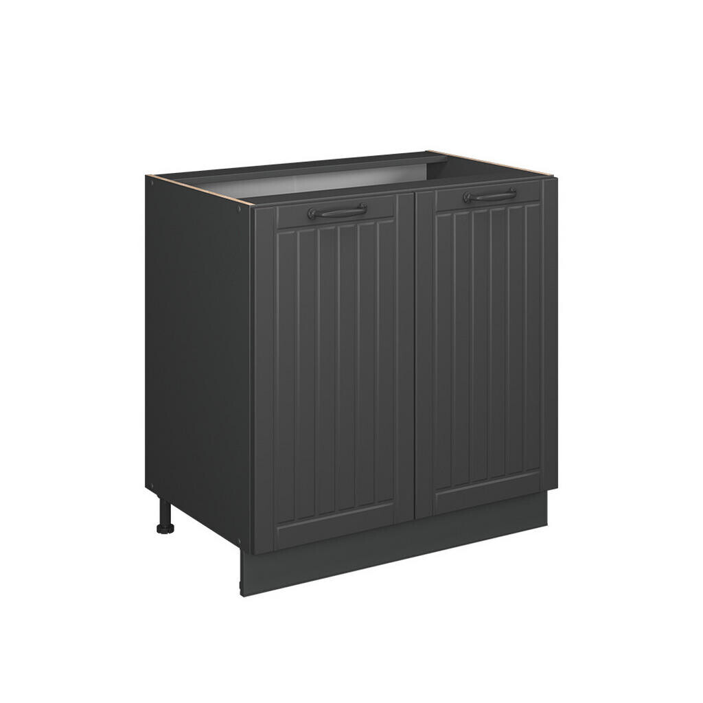 Vicco SPODNÍ SKŘÍŇKA KUCHYŇSKÉ LINKY Fame-Line, Tmavě šedá/Antracit, 80 cm pracovná doska Dub Goldkraft