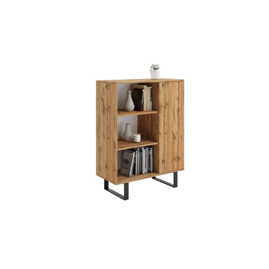 RAUMHIRSCH FURNITURE KNIHOVNA Fondi Gold Craft dub, černá