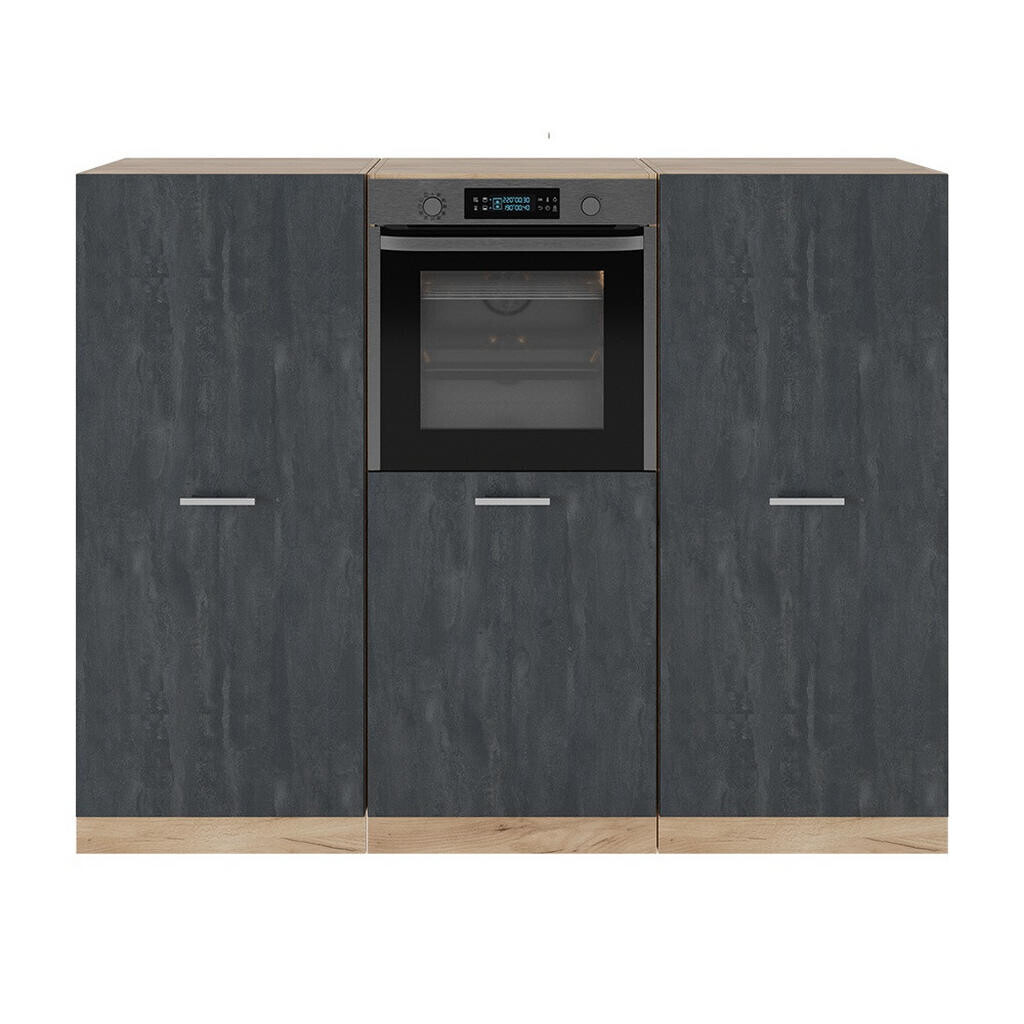 Vicco KUCHYŇSKÝ BLOK R-Line Černý beton/zlatý dub 180 cm Bez pracovní desky