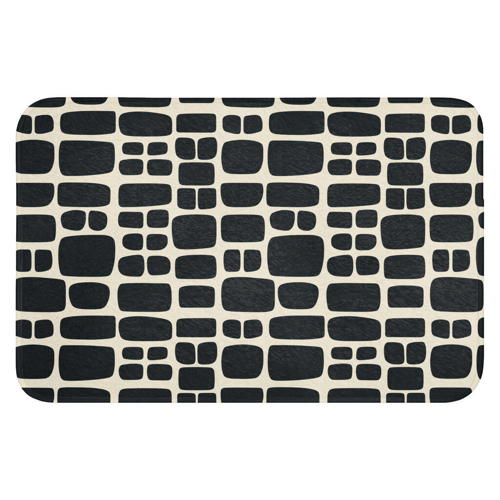 OnlyWow KOUPELNOVÁ PŘEDLOŽKA Moderní - organické - černé 60x40 cm