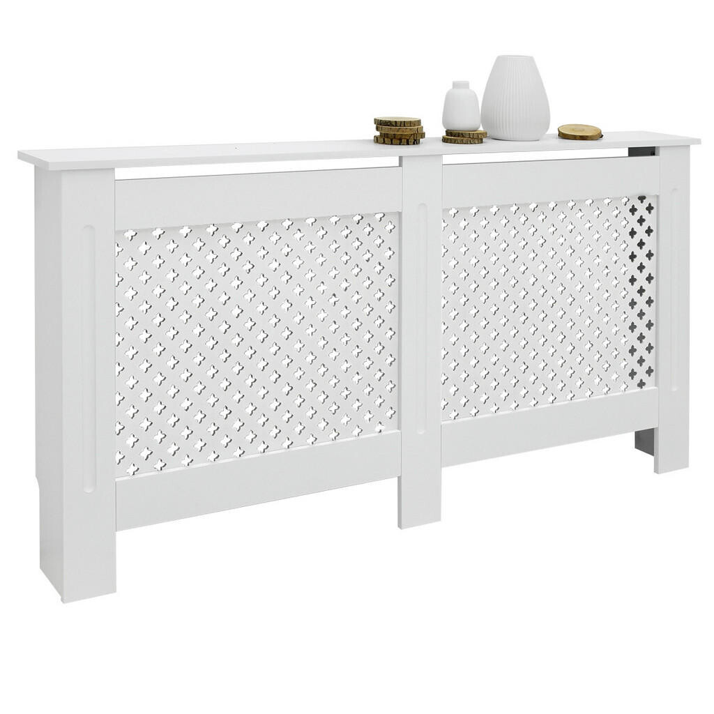 ECD-Germany OBLOŽENÍ RADIÁTORU s voštinovým vzorem 152 x 19 x 82 cm, bílé