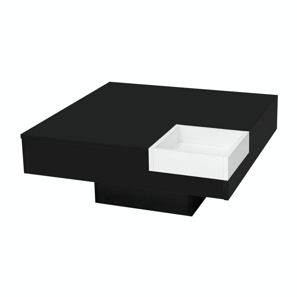 FLIEKS KONFERENČNÍSTOLEK 72x72cm LED Lesklý Černobílý Box