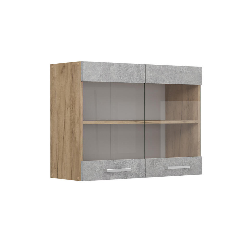 Vicco SKLENĚNÁ KUCHYŇSKÁ SKŘÍŇKA R-Line Beton 80 cm