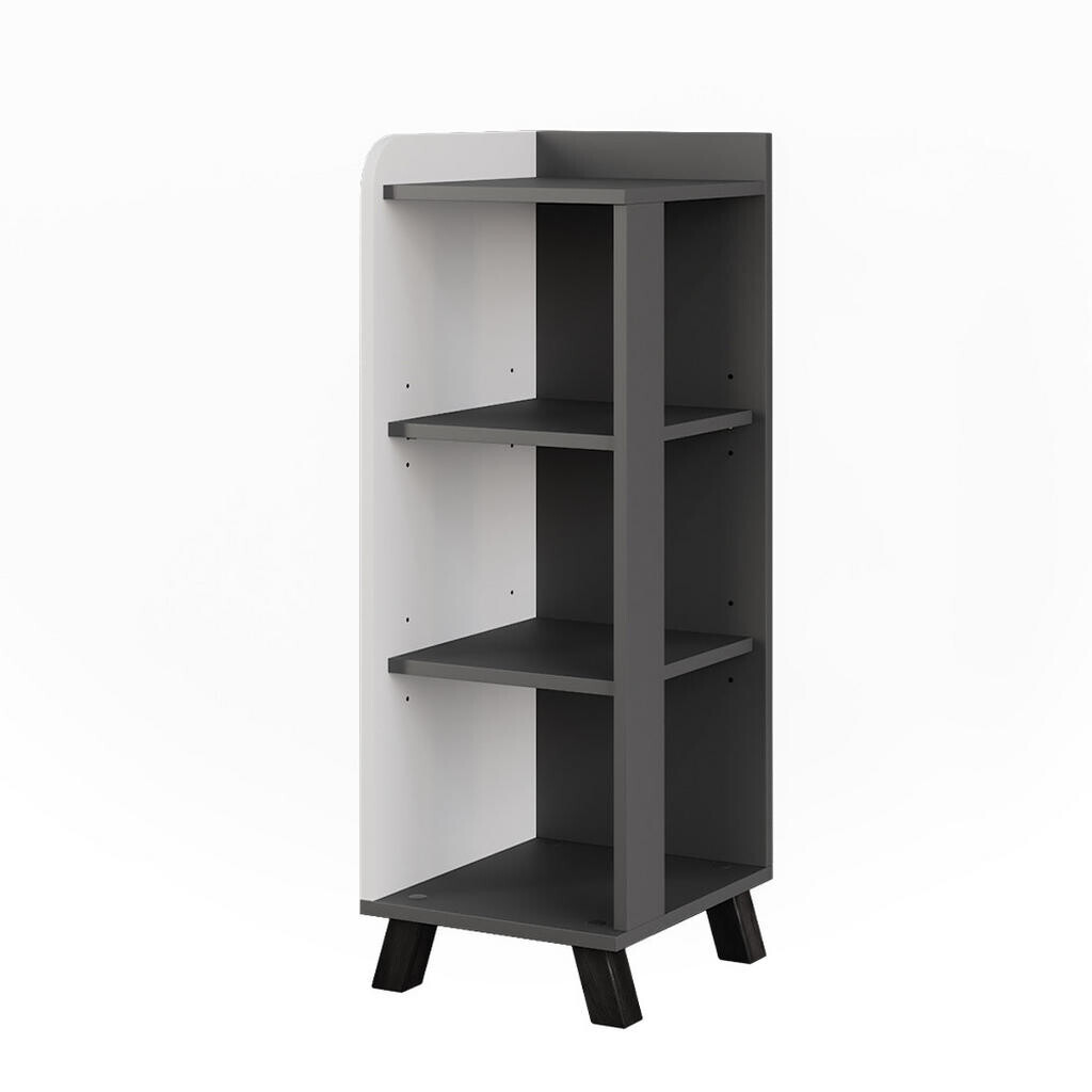 Vicco MIDI SKŘÍŇKA Karen Antracitová/bílá 30 x 90 cm se 4 policemi