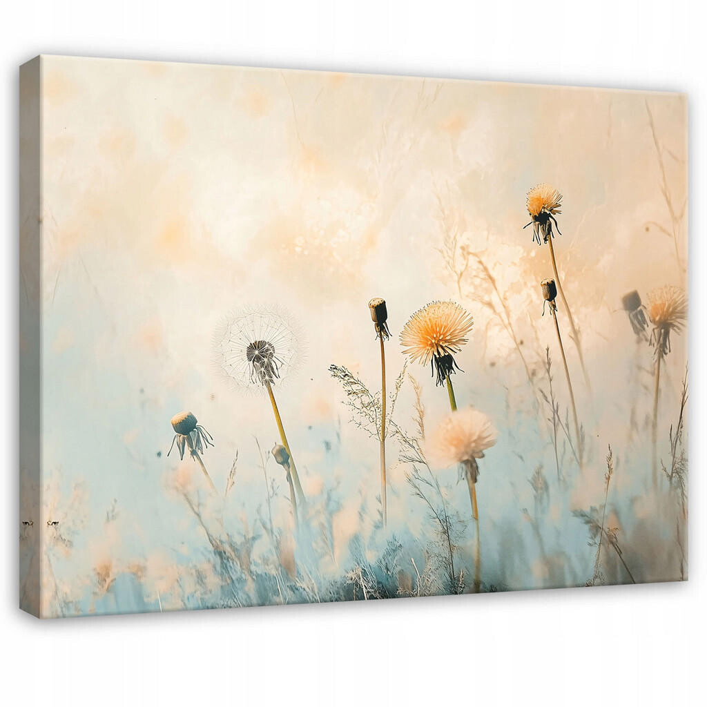 Wallarena OBRAZY Květiny Louka Pastel Moderní nástěnná dekorace do obývacího pokoje 60x40