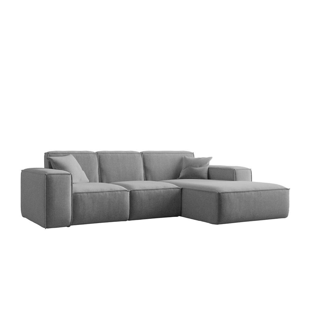 Kaiser Möbel ROHOVÁ SEDAČKA ve tvaru L Siena tkanina Maloy Šedá Pravá strana