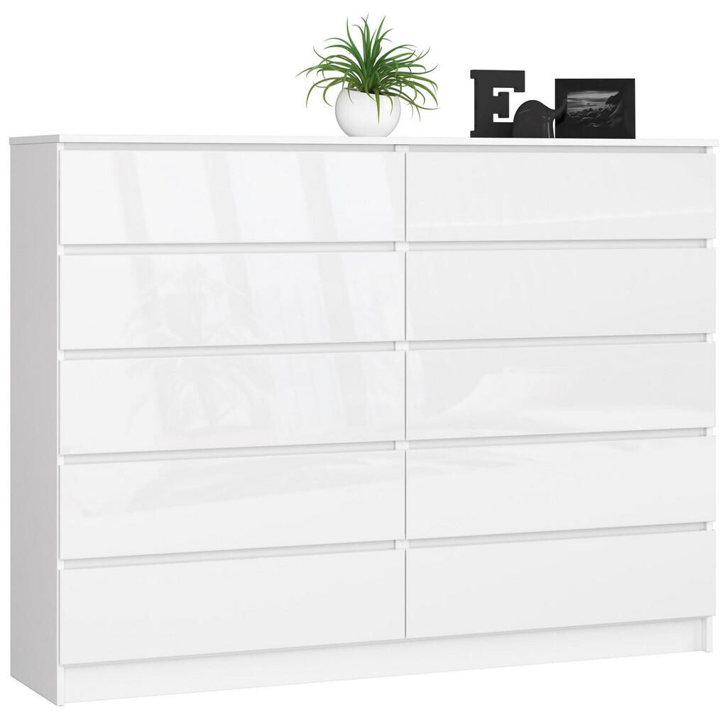 RAUMHIRSCH FURNITURE KOMODA bílá, bílá lesklá 121/160/40