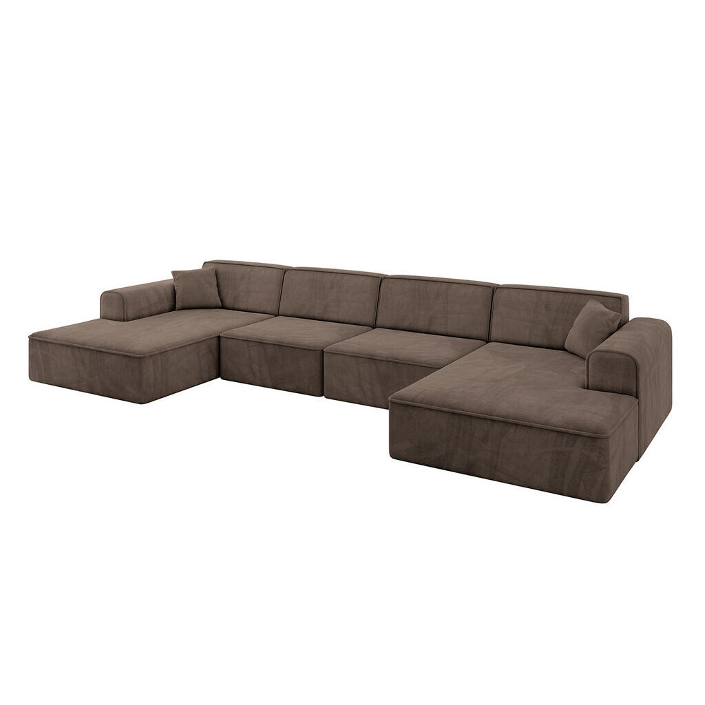 ALTDECOR SEDACÍ SOUPRAVA IREA-U2-v3 – 386 x 165 x 77 cm hnědá