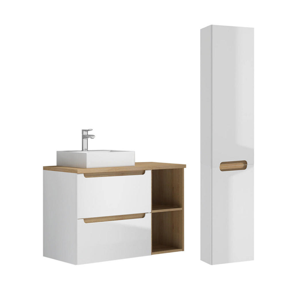 Petits-meubles KOUPELNOVÝ NÁBYTEK 90cm Livia 2er-Set Bílá