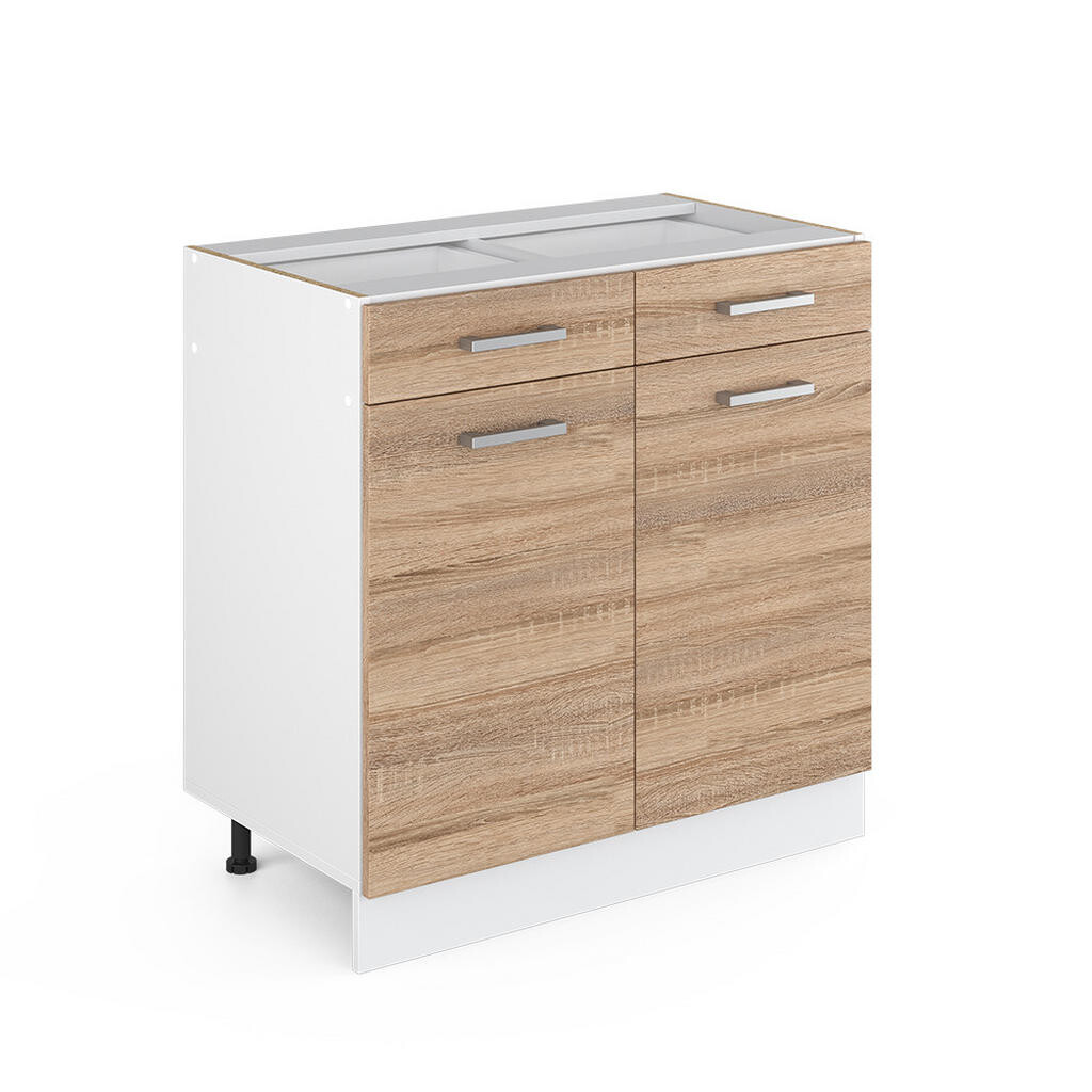 Vicco UNIVERZÁLNÍ ZÁKLADNÍ JEDNOTKA R-Line Sonoma 80 cm se zásuvkami a dvířky, bez pracovní desky