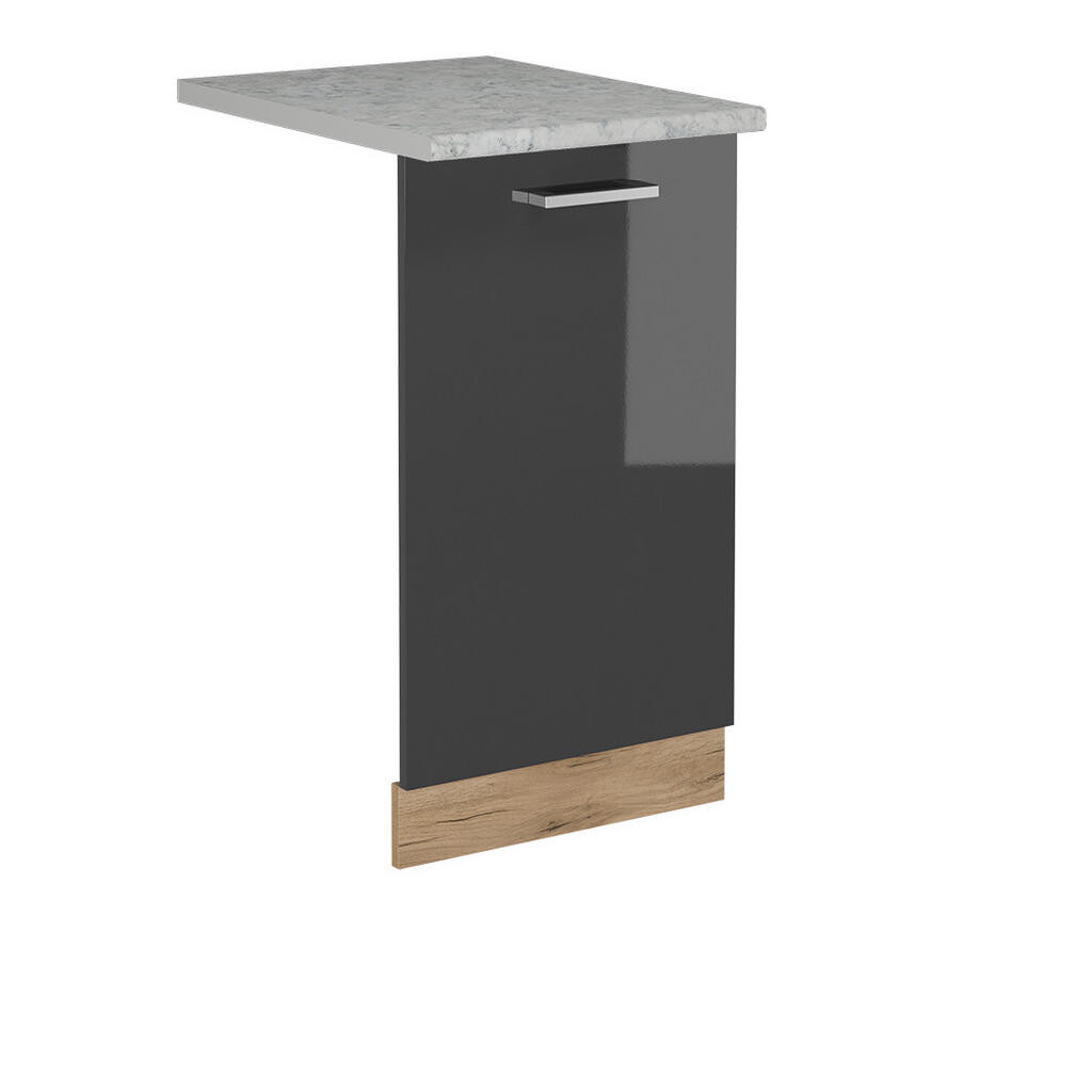 Vicco ČELNÍ PANEL MYČKY R-Line Antracitový vysoký lesk 45 cm s pracovní deskou