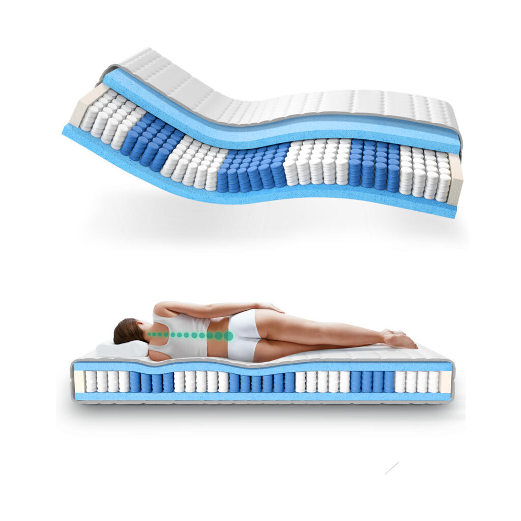 AM Qualitätsmatratzen PRÉMIOVÁ matrace s taštičkovými pružinami 80/210 cm H5 - výška 24 cm a potah z tencelu