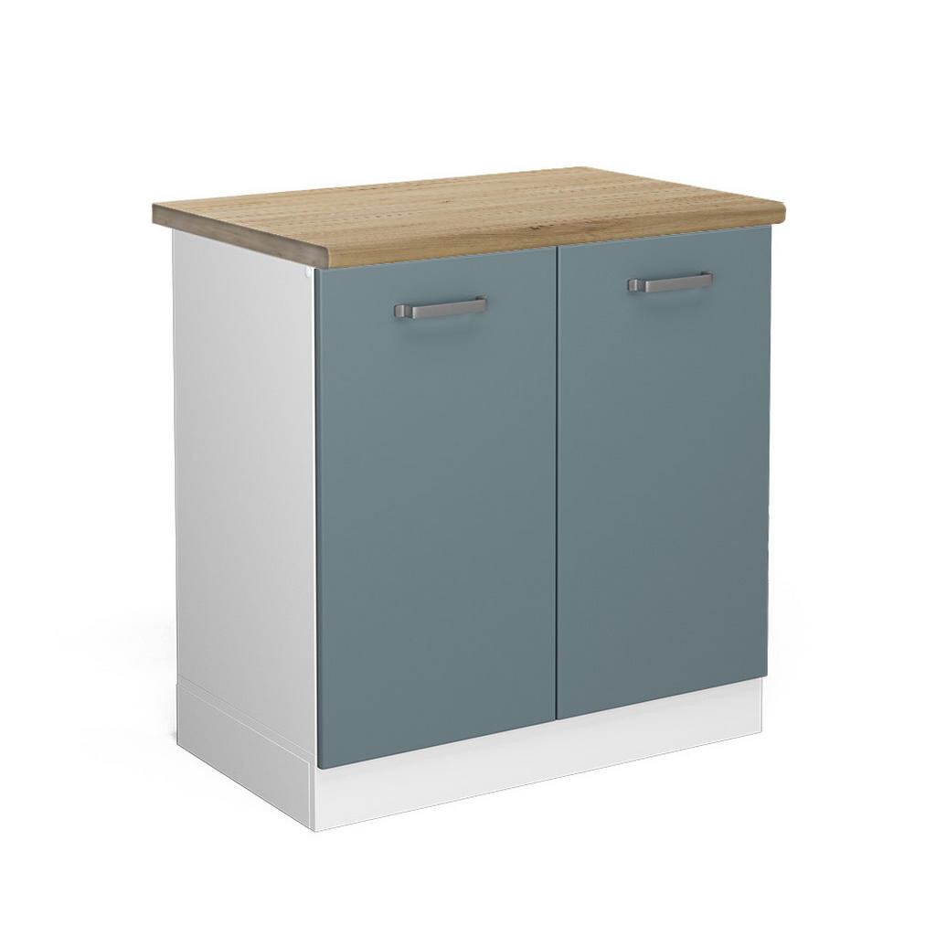 Vicco SKŘÍŇKA POD DŘEZ R-Line Modrošedá 80 cm , PD Dub