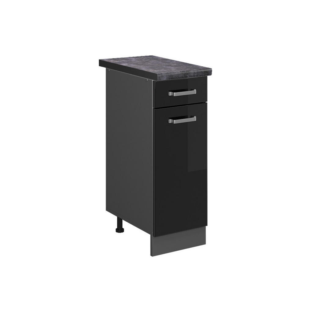 Vicco SPODNÍ SKŘÍŇKA KUCHYŇSKÉ LINKY R-Line Černý vysoký lesk 30 cm , PD Antracit