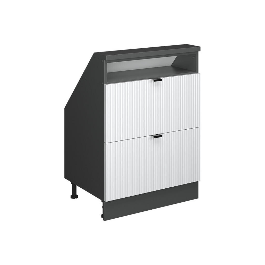 Vicco ŠIKMÁ SKŘÍŇ Rion Bílé zvlnění 60 x 81.6 cm se 2 zásuvkami