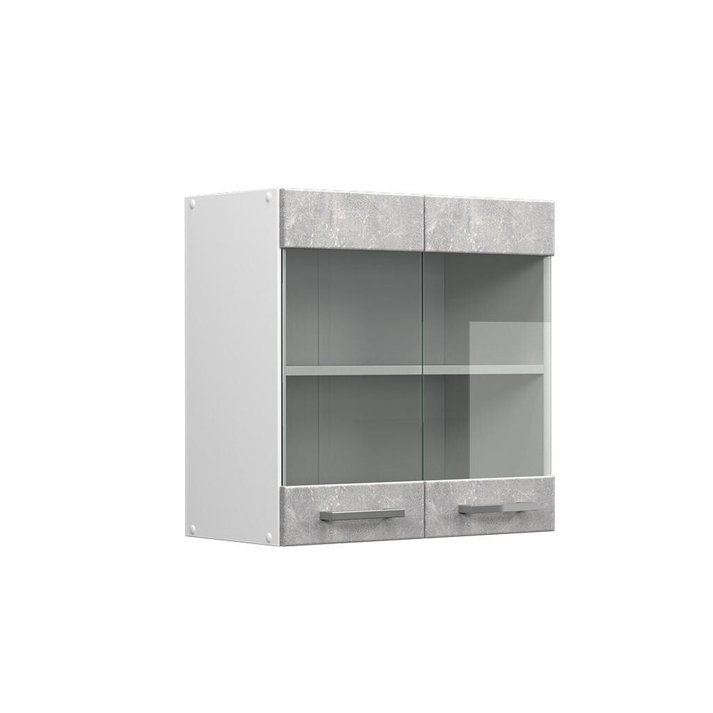 Vicco UNIVERZÁLNÍ NÁSTĚNNÁ SKŘÍŇKA R-Line Beton 60 cm se skleněnými dvířky