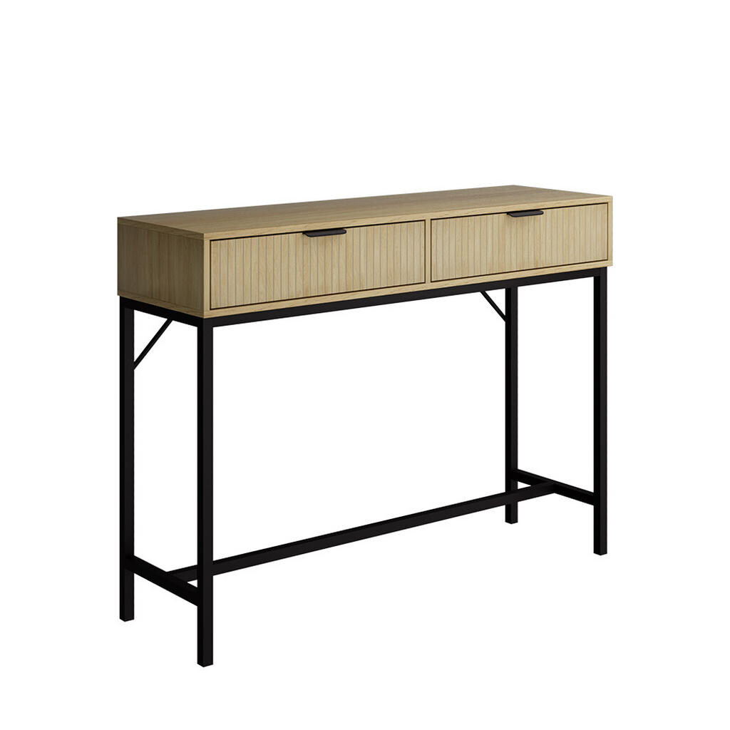 Vicco STŮL Lennox Dub 100 x 30 cm se 2 zásuvkami