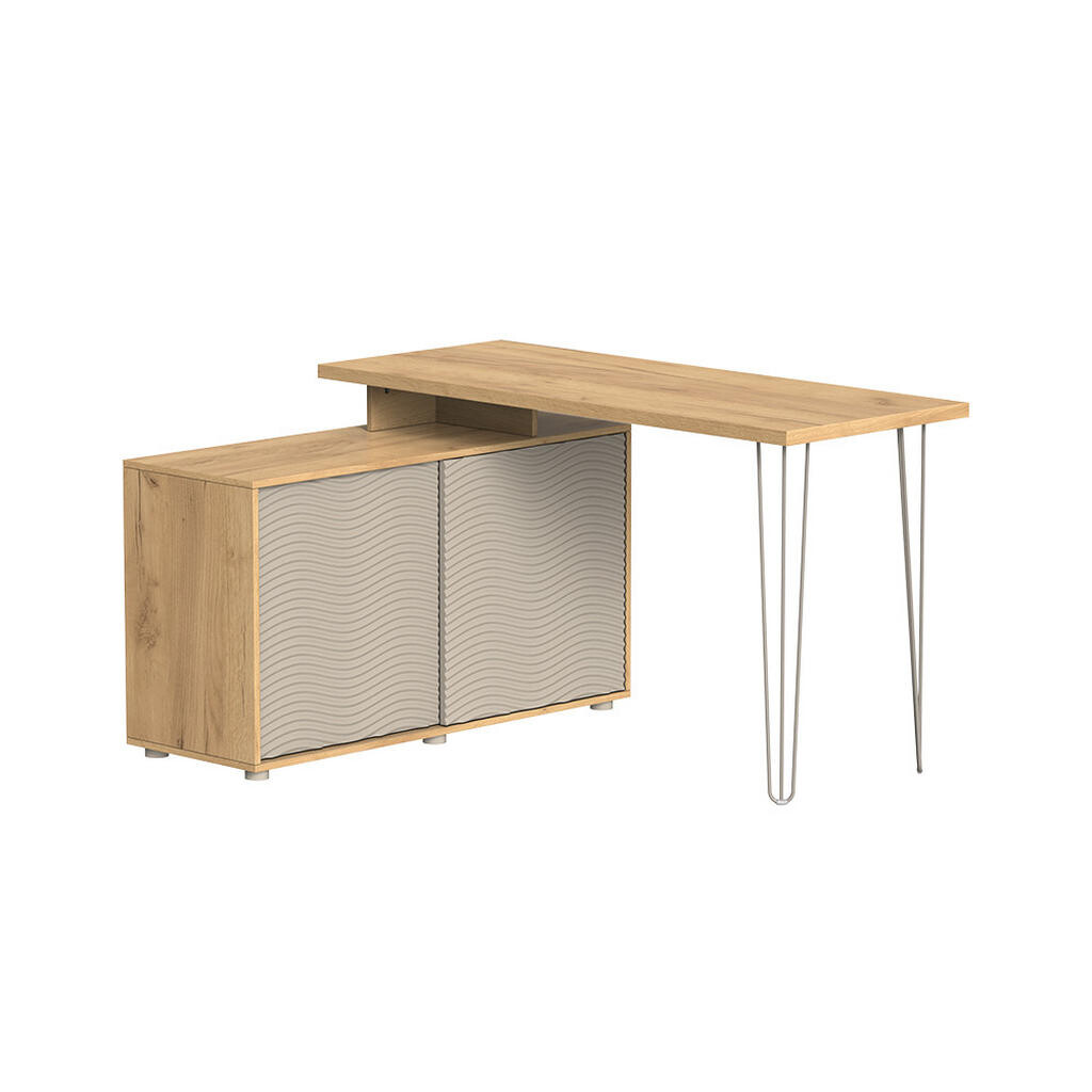 Vicco ROHOVÝ PSACÍ STŮL Notivo Kašmír 135 x 55 cm s kartotékou
