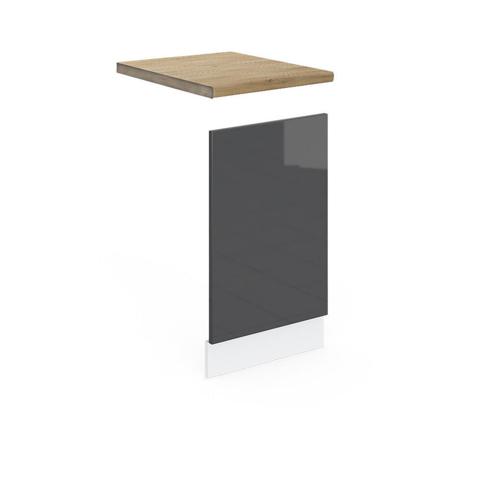 Vicco PŘEDNÍ PANEL R-Line Antracitový vysoký lesk 45 cm , PD Dub