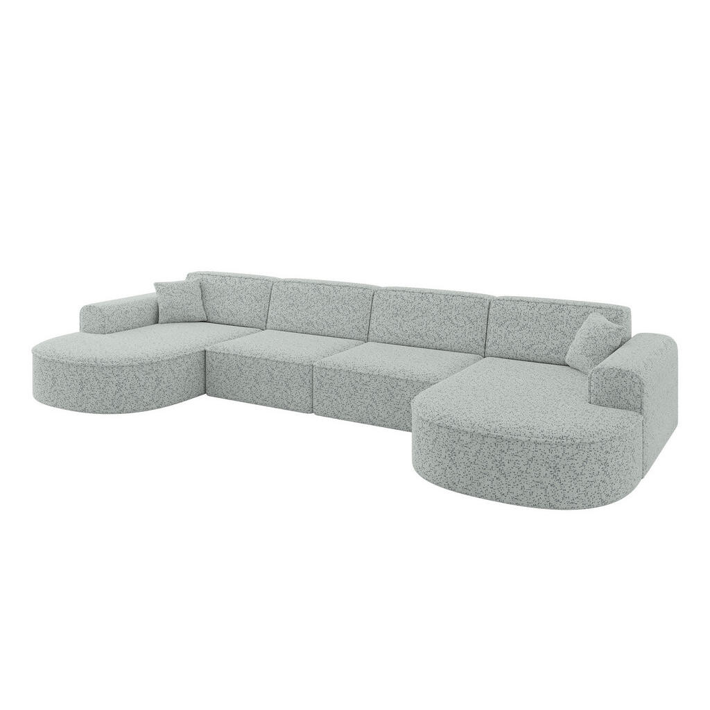 ALTDECOR SEDACÍ SOUPRAVA MARI-U2 – 388 x 171 x 79 cm, zelená látka