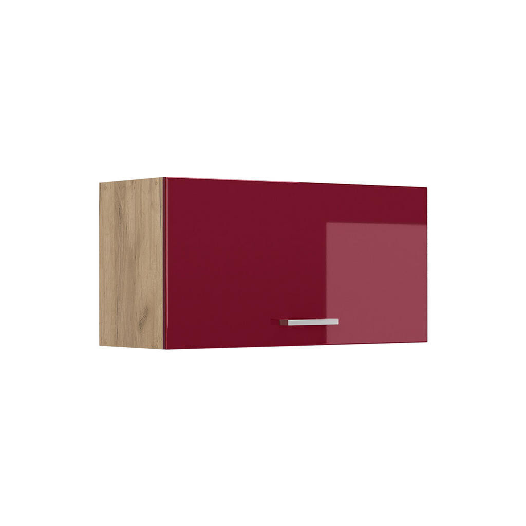 Vicco VĚŠÁK NA STĚNU R-Line, Červená vysoký lesk/Zlatý mocný dub, 80 cm Plochý
