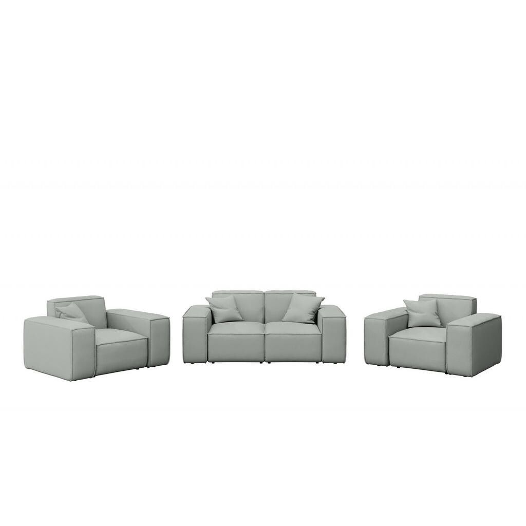 Kaiser Möbel ZAHRADNÍ SEDACÍ SOUPRAVA 2+1+1 MALIBU tkanina Odyssey Světle šedá