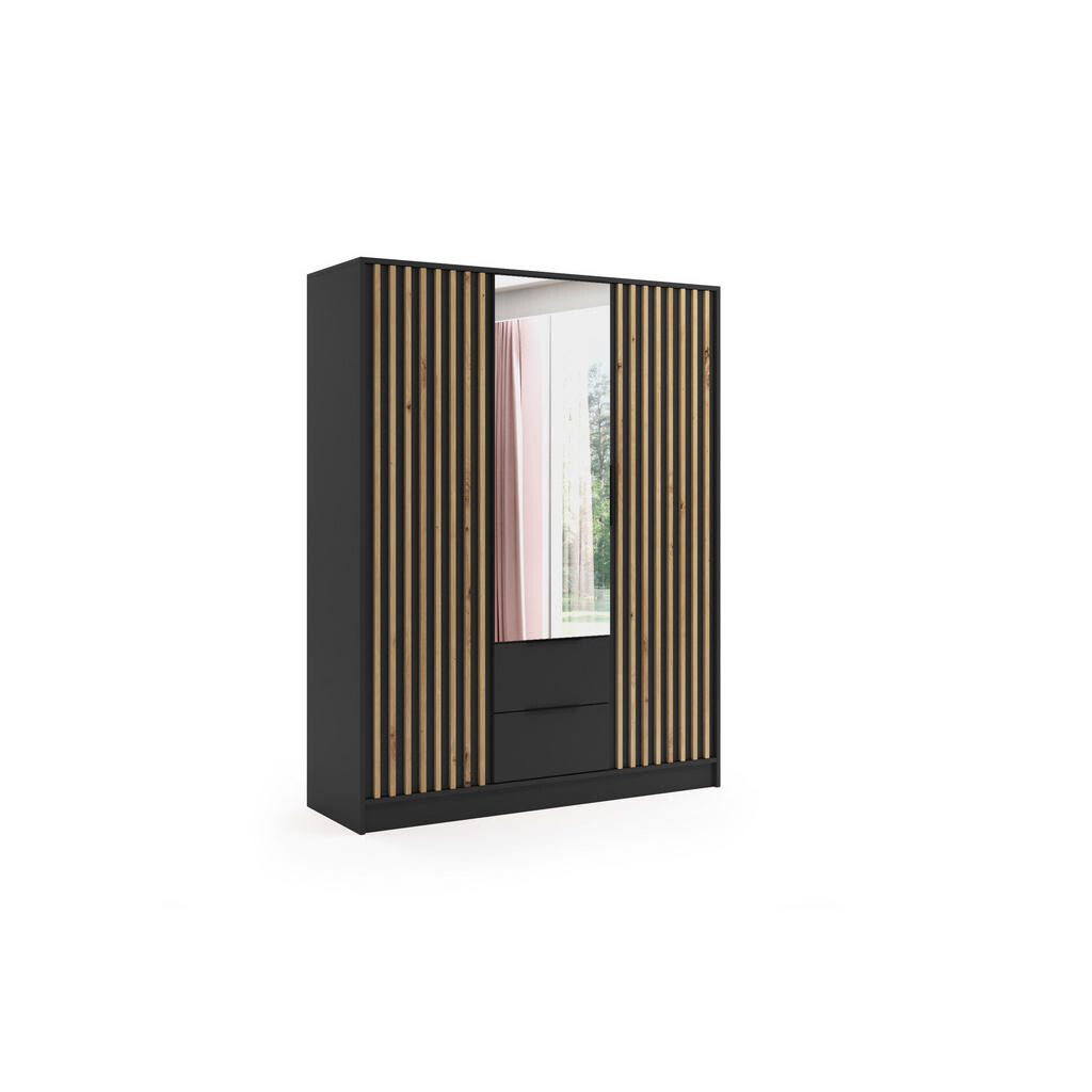 ALTDECOR ŠATNÍ SKŘÍŇ NERA – 150 cm – černá | dub artisan