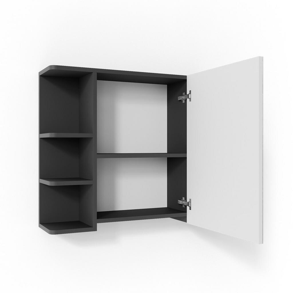 Vicco KOUPELNOVÁ ZRCADLOVÁ SKŘÍŇKA Fynn Antracit 79.6 x 64 cm