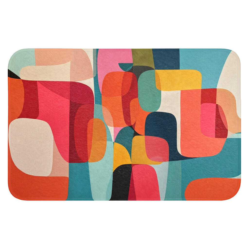 OnlyWow KOUPELNOVÁ PŘEDLOŽKA Tvary - barevné - abstraktní - letadla 60x40 cm