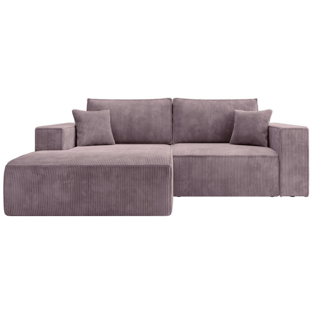 Selsey ROHOVÁ POHOVKA Farese Mini mauve, s manšestrovým potahem, levá