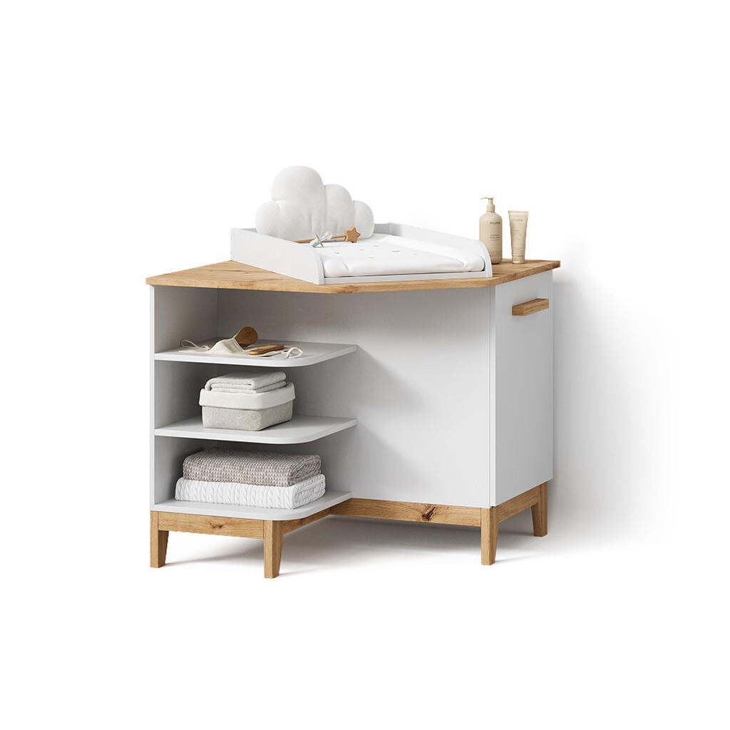 Livinity® PŘEBALOVACÍ PULT Mailo Bílá/Artisan s dveřmi
