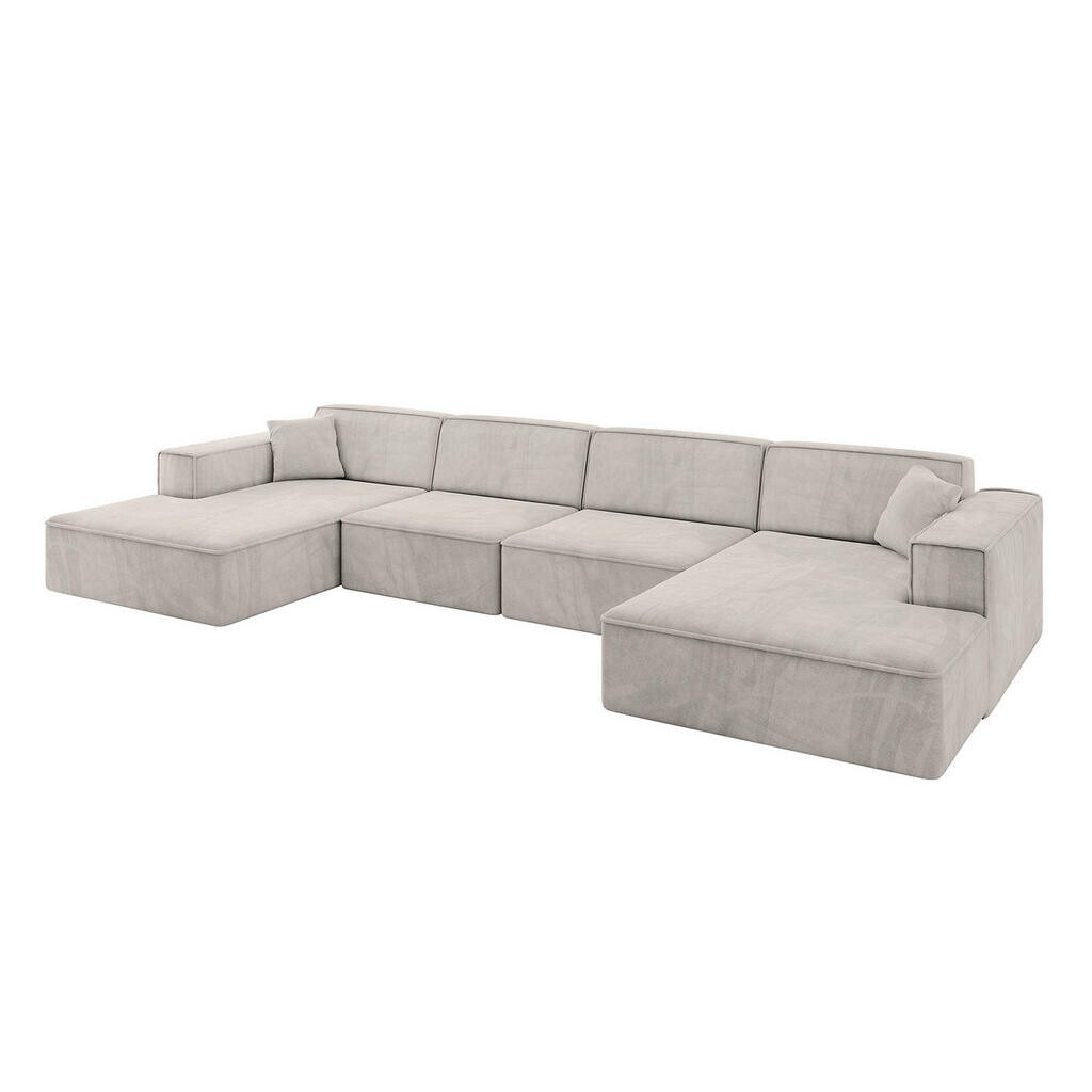 ALTDECOR SEDACÍ souprava IREA-U2-v4 – 388 x 171 x 79 cm, světle hnědá