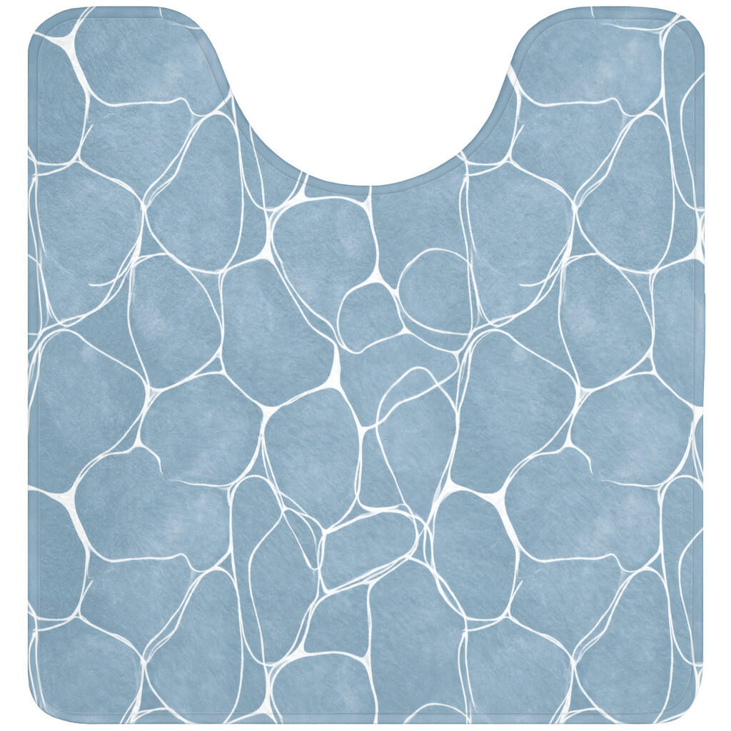 OnlyWow WC PŘEDLOŽKA Organic - vzor - modrá 55x60 cm