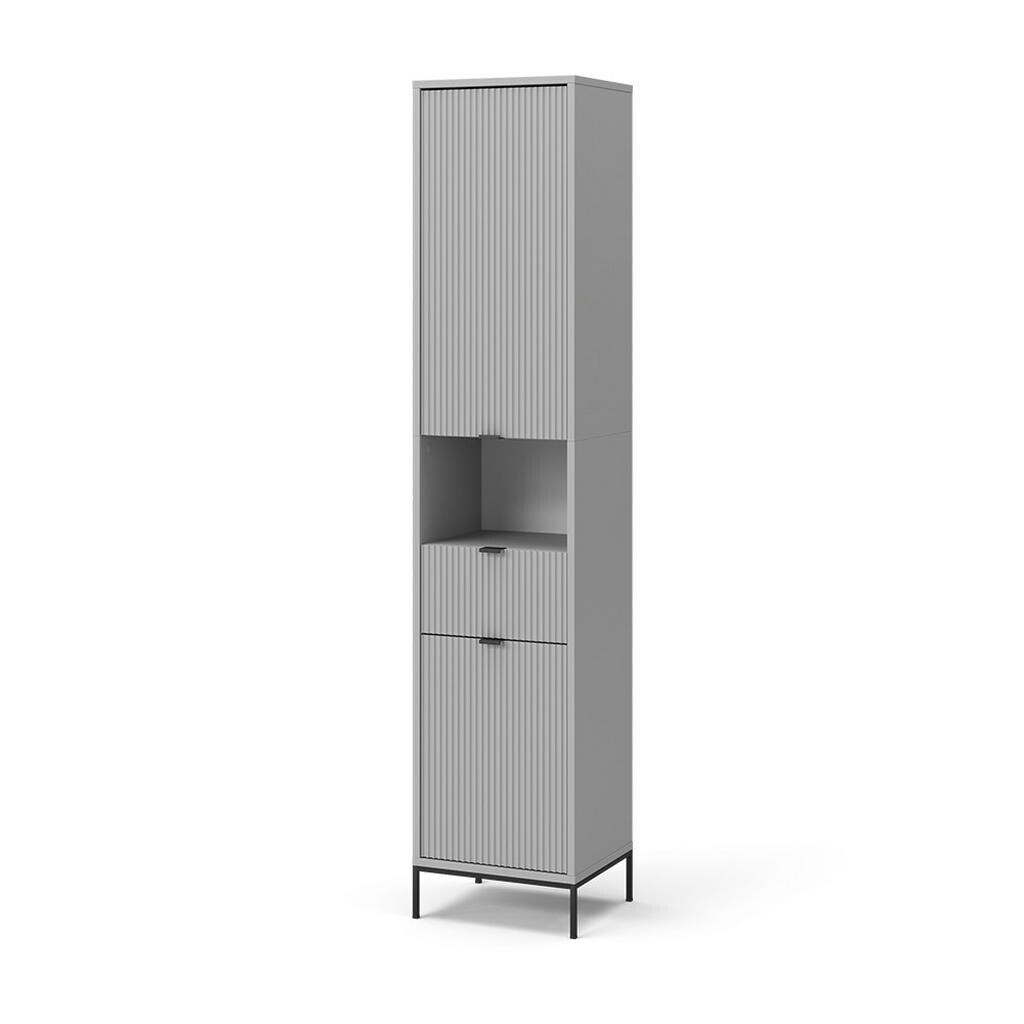 Vicco KOUPELNOVÁ SKŘÍŇKA Eliza Šedá 40 x 190 cm s dvířky a zásuvkou