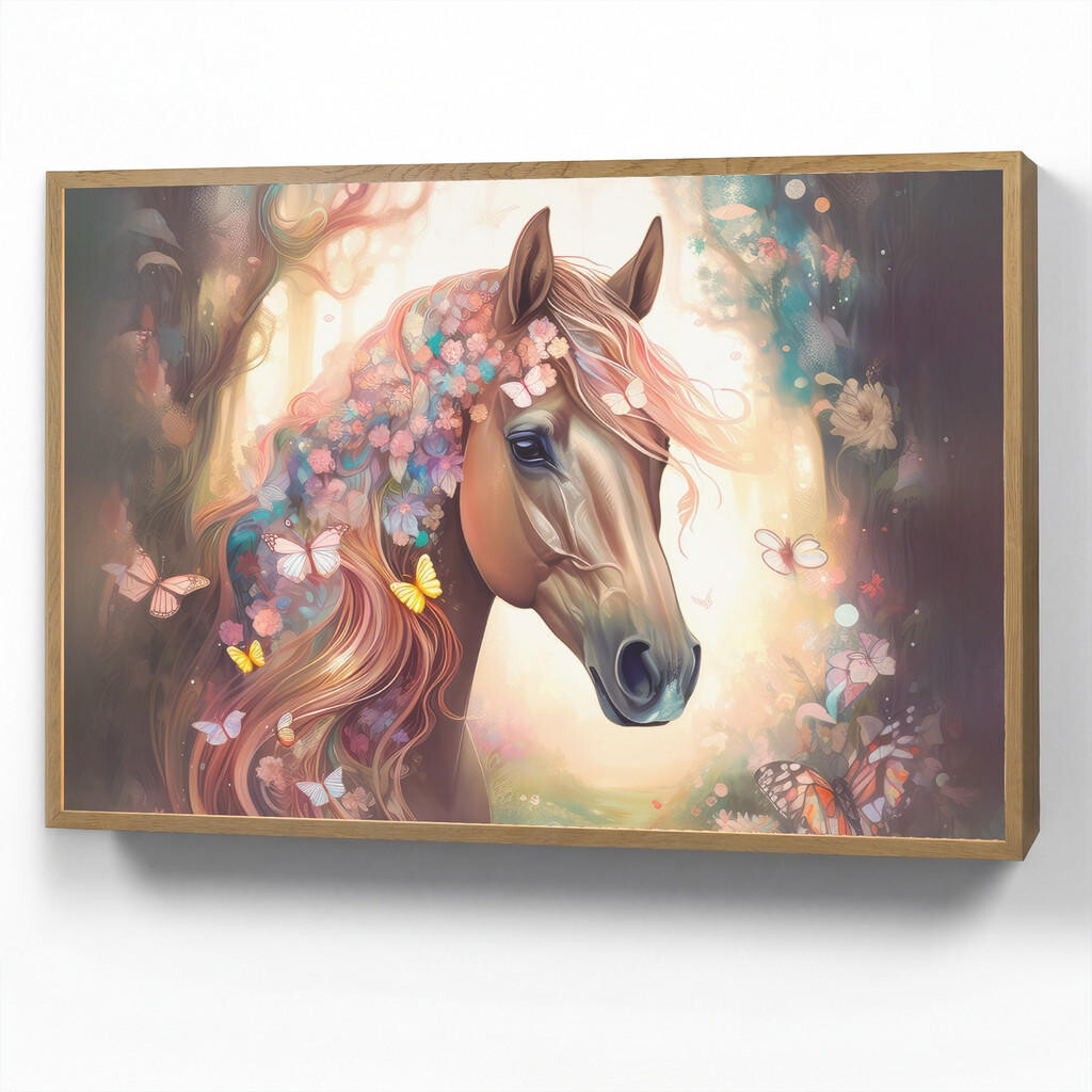 OnlyWow DOBÍJECÍ NOČNÍ LAMPIČKA Kůň - Příroda - Květiny - Motýli - Les 90x60 cm