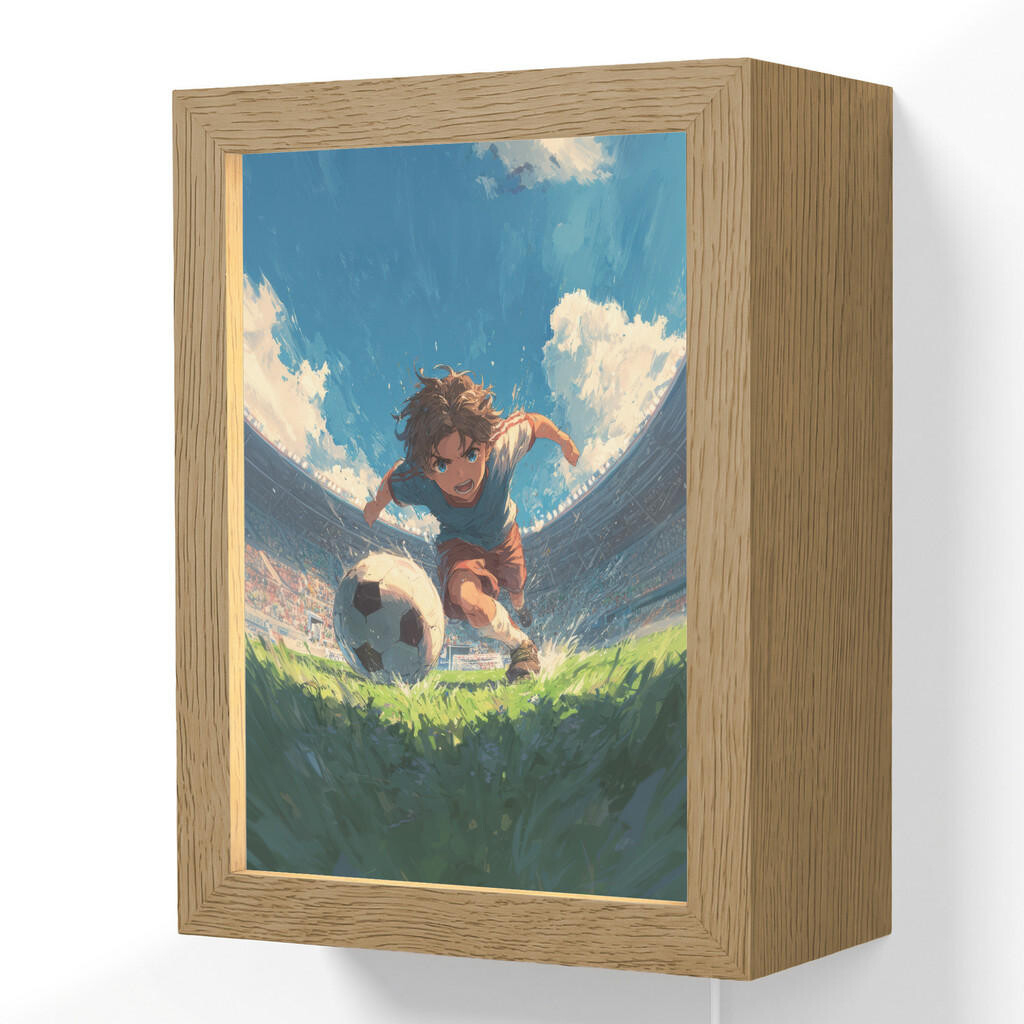 OnlyWow NÁSTĚNNÁ LAMPA Stadion - Fotbalista - Míč 15x20 cm