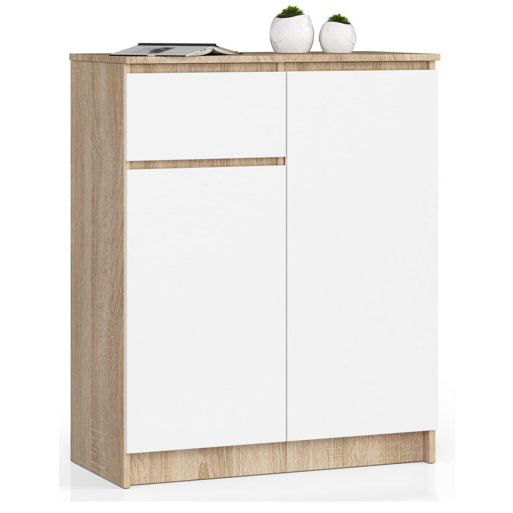 RAUMHIRSCH FURNITURE KOMODA dub Sonoma, bílá 99/80/40