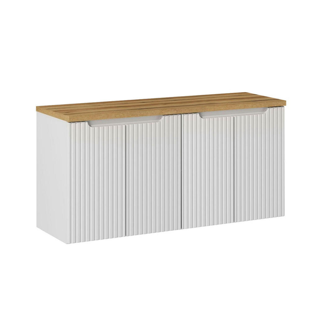 Petits-meubles SKŘÍŇKA POD UMYVADLO 120cm Riva Bílá a dřevo