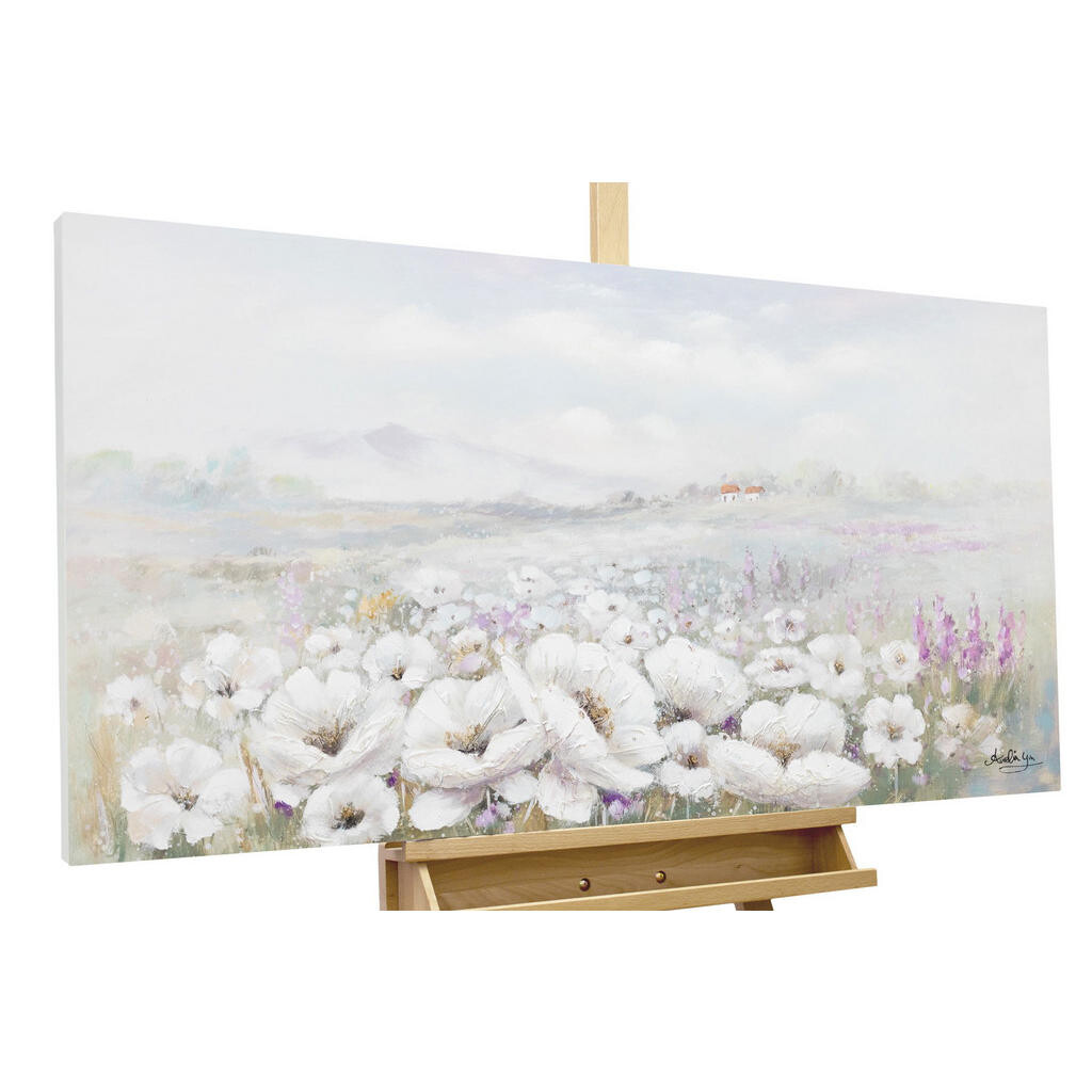KUNSTLOFT RUČNĚ MALOVANÝ AKRYLOVÝ OBRAZ ZELENÝ/ŠEDÝ, 120/60 CM
