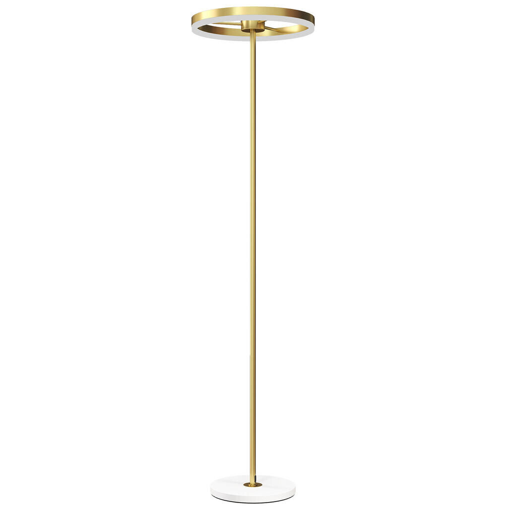 HOMCOM LED STOJACÍ LAMPY do obývacího pokoje Stmívatelná stojací lampa se 3 barvami světla, nožní spínač