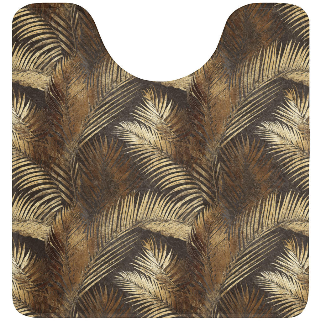 OnlyWow WC PŘEDLOŽKA Tropical - Listy - zlaté 55x60 cm