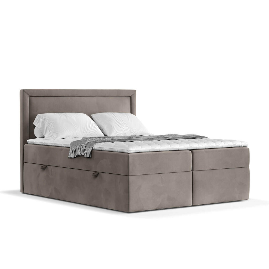 AltaBeds KONTINENTÁLNÍ postel JODAN 120/200 cm Taupe (Šedo-hnědá)
