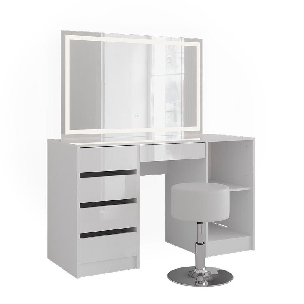 Vicco TOALETNÍ STOLEK Sherry Bílá/bílý vysoký lesk 128.2 cm 6 dílů